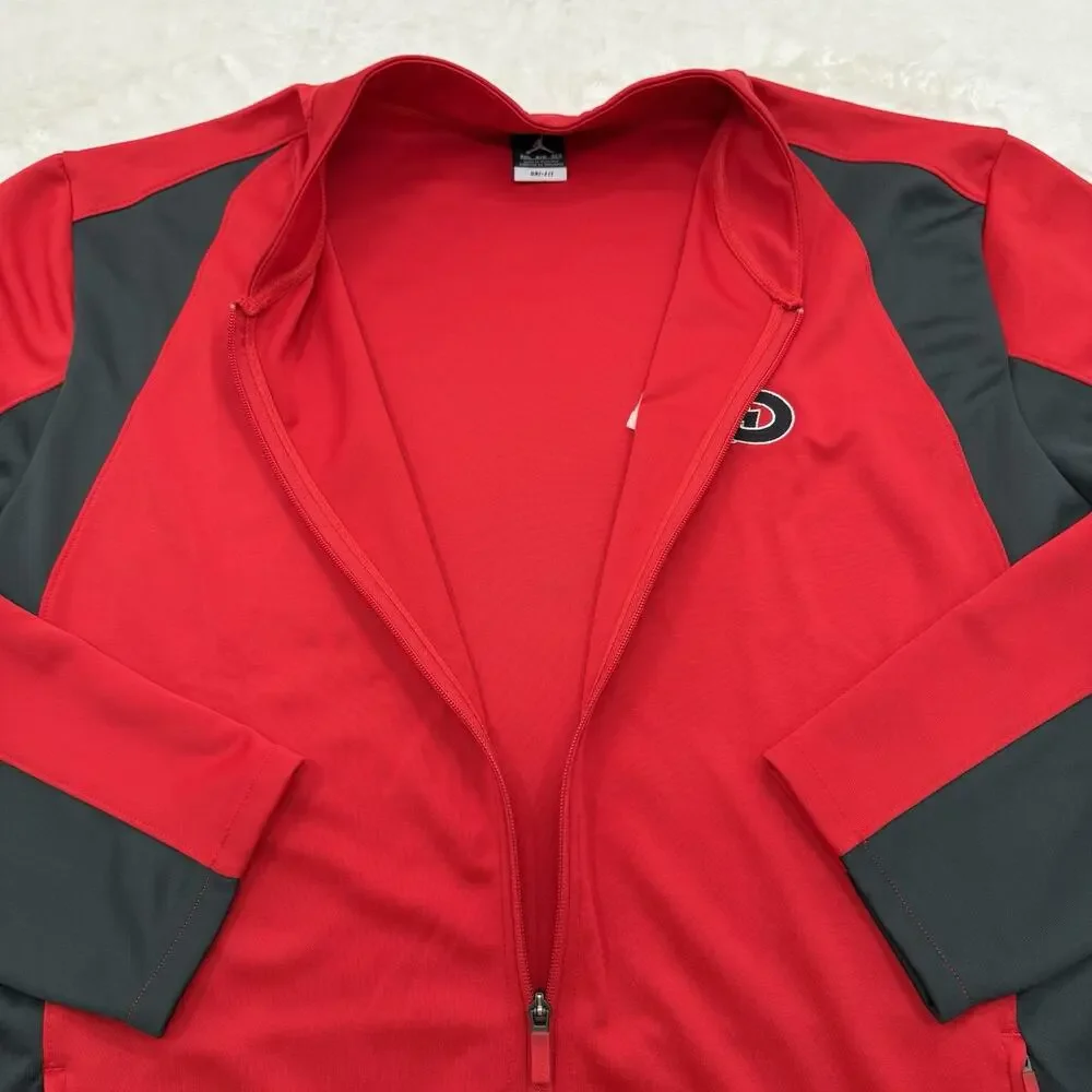 Jordan Flight Team CGD Cowboys Iowa High School Track Jacket Red Men's 3XL